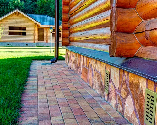 Отделка цоколя, отмостка